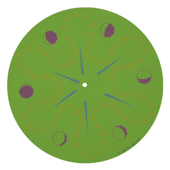 TONDO II . SERIGRAFÍA 4 TINTAS. 30 x 30 cm.